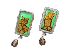Rea l»Bark» Earrings by Shari Dixon E106 AS