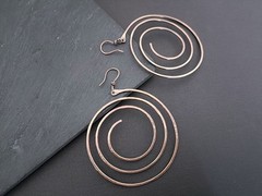 Pure Copper Healing Spiral Earrings, Earring Jewelry, Spiritual Kriya