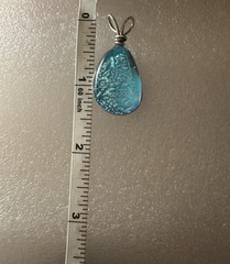 Dichroic Glass Pendant Beautiful Aqua