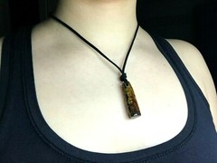 AMBER PENDANT Gift Barrel Cylinder Cord Unisex Baltic Unique Jewelry 5,9g 14380