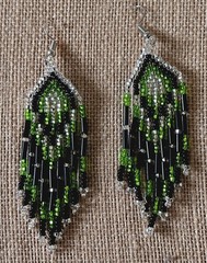 Guatemalan Beaded Earrings Handmade Boho Tribal Ethnic Jewelry Traditional Mayan