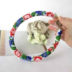 Floral beaded necklace Blossom necklace Roses violets Delicate Bib Beaded choker