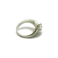 Sterling Silver Ring Genuine Solid 925 With 3 Cubic Zirconia Handmade Empress