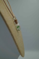 Glass Vial with Tiny Multicoloured Sea Glass Pieces & Adjustable Necklace (P#58)