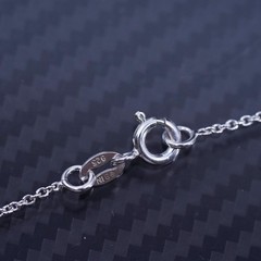 18” 1mm, vintage sterling silver 925 circle chain necklace