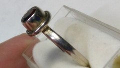 CUTE UNTREATED NATURAL GARNET IN STERLING SILVER RING SIZE 6.5-6.75!