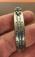 Tonya J. Rafael Cuff Bracelet Multi-Stone Sterling Silver Navajo