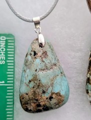 Kingman Ceremonial Turquoise Large Pendant Southwestern Nugget WC