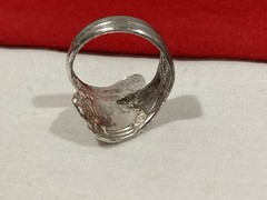Vintage Artisan ONEIDA Silver Plated Flower SPOON BYPASS WRAP RING Adjustable