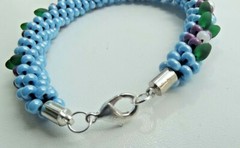 Bracelet KUMIHIMO ~ 22,5 cm (8,7″). Thickness 11мм (0,39″) Handmade.