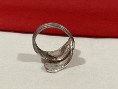 Vintage Artisan ONEIDA Silver Plated Flower SPOON BYPASS WRAP RING Adjustable