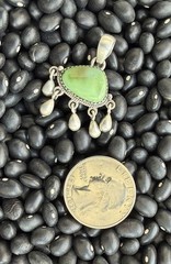 Sterling Silver Native American SW Genuine Sonoran Gold Cloud Raindrops Pendant