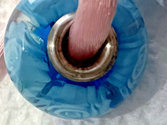 NEW Lot of 4 Murano Italian Roses Glass Beads Roses design New European