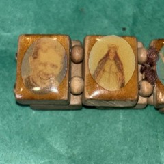 Christian Religious Bracelet Jesus Saints Art Scrabble Stretch Reversible