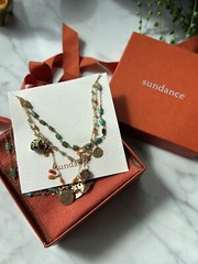 Jes Maharry Anika Necklace Sundance Catalog Exclusive Raw Diamond 14KT 18KT Gold