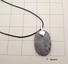 Petoskey Stone Pendant Necklace-Handmade, on 18/20″ adjustable Necklace