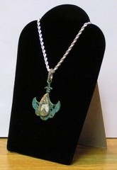 Maligano Jasper Necklace Set In Green Gilded Brass Accented W/Mexican Fire Opal