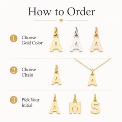 Initial Block Letter Pendant 14k Solid Gold Yellow White Rose Monogram Necklace