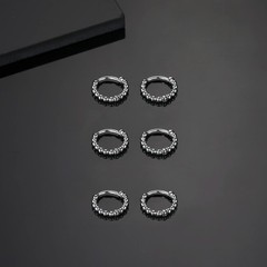 Silver Hoop Earrings- Cartilage Endless Small Hoop Earrings Set for Women Men…