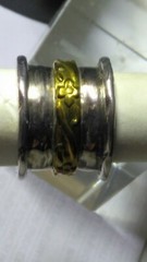 UNTREATED NATURAL RAINBOW MOONSTONE IN.925 STERING SILVER RING SIZE 7.25-7.50