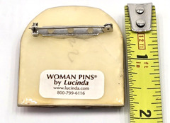 Vintage Woman Pins By Lucinda Yates Handmade Pin Brooch Shopping Friends Sisters