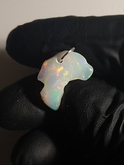 Gorgeous Opal Bigger Size Freeform Pearly White Base Pendant