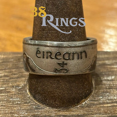 RARE 75% SILVER Irish Half Crown COIN RING SIZES 5-12 UNIQUE Handmade Jewelry
