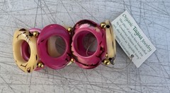 Organic Tagua Nut, Acai Seeds Bracelet Purple Handmade Ecuador Jewelry