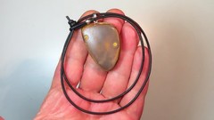109c AUSTRALIAN QUEENSLAND LARGE BOULDER OPAL 925 SILVER PENDANT OCA19230