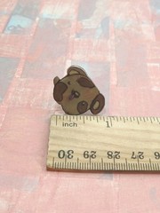 Puppy Pin Handmade Dog Brown Pet Animal Spotted Cute Happy 1 in