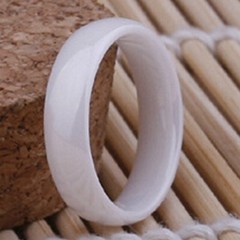 8mm Black White Ceramic Ring Plain Wedding Band 13
