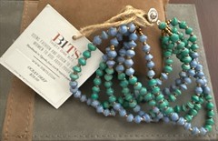 NWT 31 Bits 6-Strand Recycled Paper Bead Bracelet Ocean Deep Blue Green $28