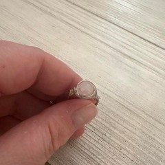 Handmade Sterling Silver Ring | Rose Quartz | Size 5