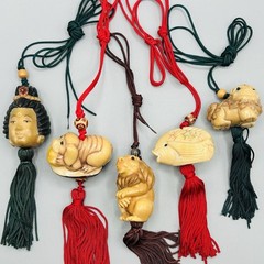 Tagua Nut Pendants 5 Available Face, Lion, Dog, Fish, Chinese Lion Your Choice