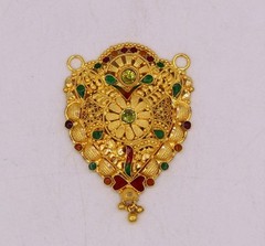 22K YELLOW GOLD FILIGREE WORK HANDMADE NECKLACE PENDANT WOMEN’S JEWELRY GP03