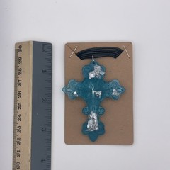 House Of David Handmade Cross Necklace Crystal Ice