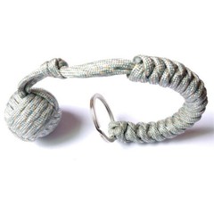 Keychain Strength Paracord Black Monkey Fist Hiking With Steel Outdoor Ball