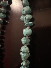 Block Turquoise Howlite Necklace