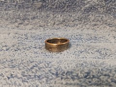 California Handcrafted Washington Quarters coin ring, size 7 -1/2 2005