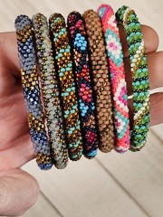 G14 7 PCs Nepal Beaded Bracelets Assortment Seed Bead 7″ Average Size FREE SHIP