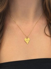 Smooth Heart Pendant Necklace 925 Sterling Silver Dainty Love Charm Women