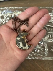 #7 Electroformed Moon Crescent Druzy Necklace- Artisan Made