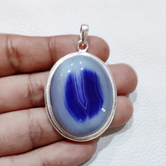 Lovely Agate Pendant Agate 925Silver Pendant Handmade Gemstone Pendant Jewelry