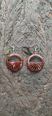 Coconut Shell Earrings , Unique Design Female | Eco Jewell | Made In Sri Lanka