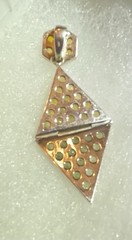 It Bends One Of A Kind Yellow And Green Sapphire Pendant 2 1/4 Inches
