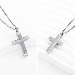 Cross Urn Necklace for Ashe Stainless Steel Urn Cremation Jewelry for Human /Pet