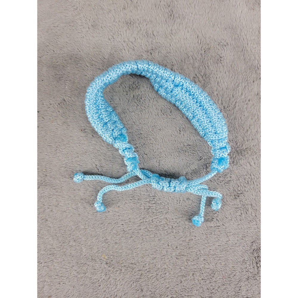 Handmade Light Blue Crochet Bracelet Anklet Friendship Boho
