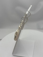 Handmade Artisan White Freshwater Pearl Earrings in Sterling Silver