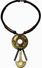 Brutalist Studio Brass & Leather Chord Necklace