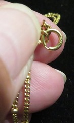 Vintage Labradorite ? Water Drop Moonlight Stone Pendant Necklace 16″ Gold Tone
